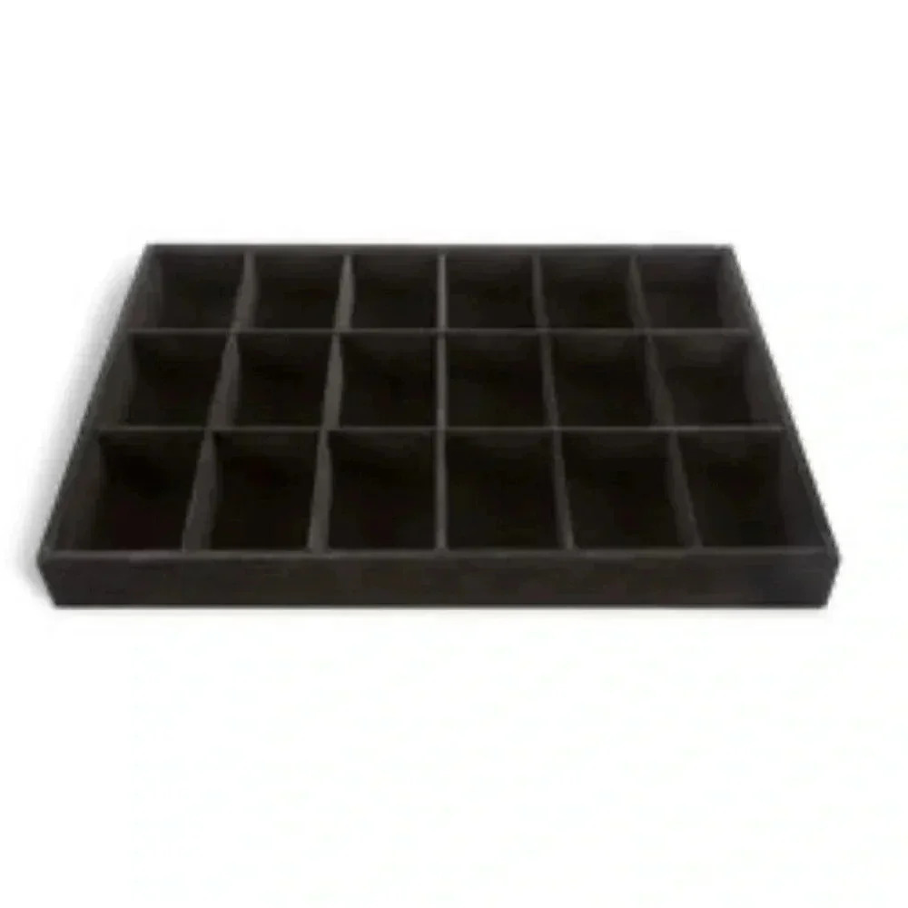 Black Velvet 18 Place Jewelry, Makeup, Nail Polish, Hair Bows, Pins, Tray